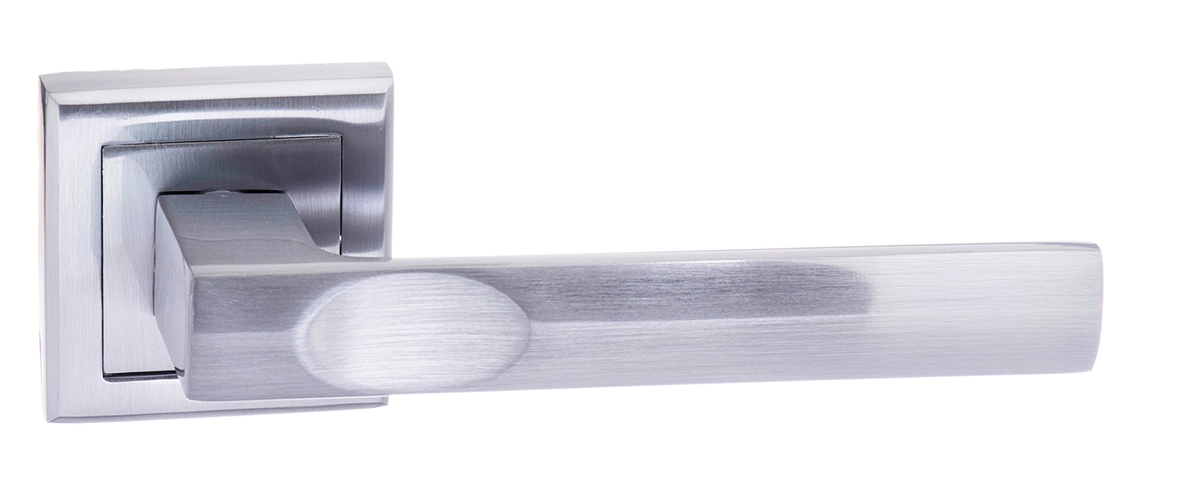 STATUS Kansas Lever on Square Rose - Satin Chrome