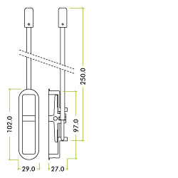 Zoo Hardware Vier Integral Slide Action Flush Bolt (250Mm), Satin Stainless Steel