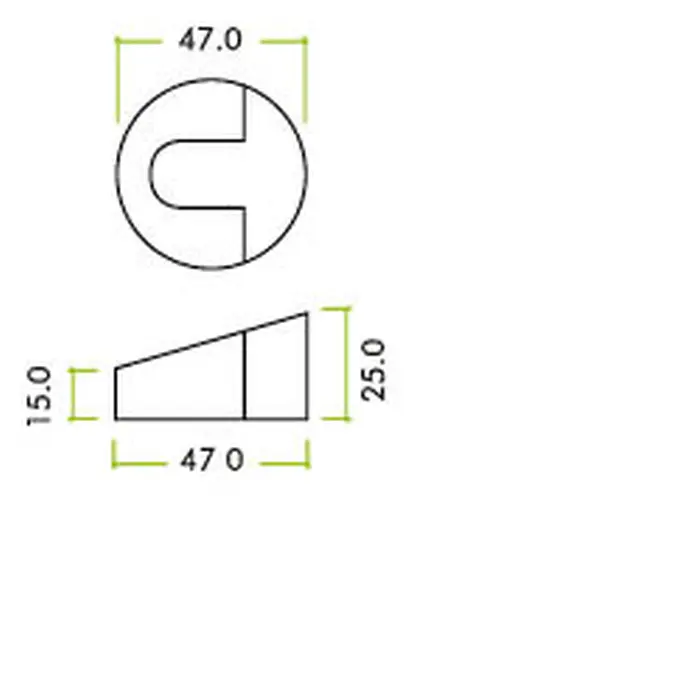 Zoo Hardware Zas Floor Mounted Sloped Door Stop, Satin Stainless Steel