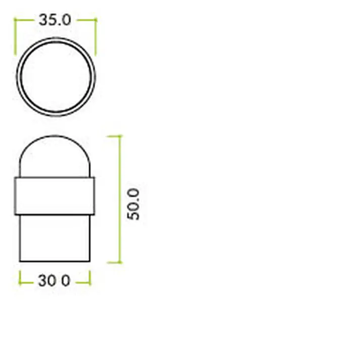 Zoo Hardware Zas Floor Mounted Round Collared Dome Top Door Stop, Satin Stainless Steel