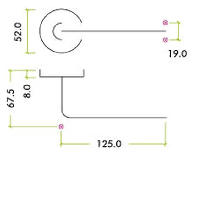 Zoo Hardware Zcs2 Radius Lever On Round Rose, Satin Stainless Steel (Sold In Pairs)