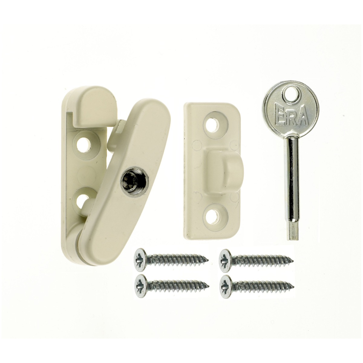 Era 809-12 Swing Lock Wood Stan Key White Card (1) 53mm White