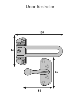 Era 789-65 Door Bar Restrictor 65mm Polished Brass