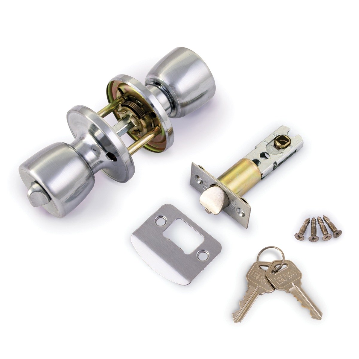 Era 166-62 Entrance Door Knobsets 50mm Polished Chrome