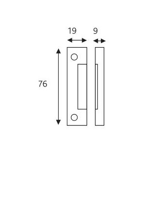 ERA 450-96 Rim Budget Lock Angled Striker Plate Zinc Plate