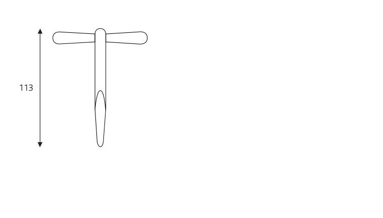 ERA 501-96 Rim Budgest Lock Steel T key 114mm Bright Steel Finish