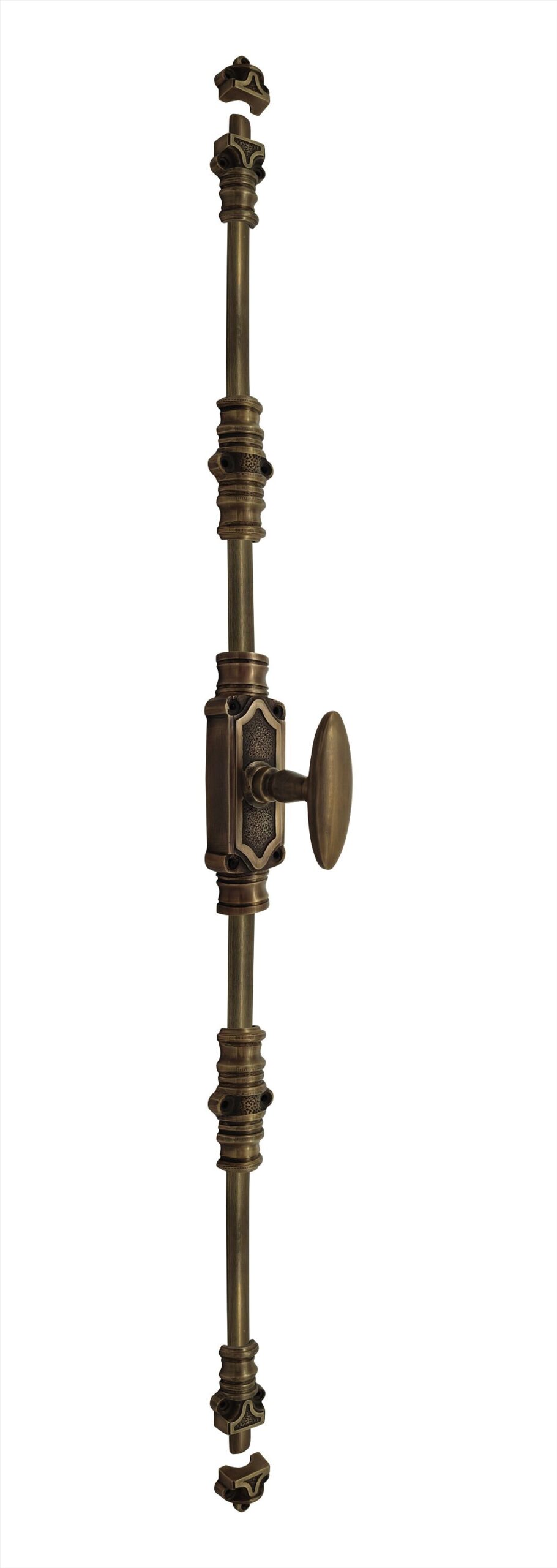 Classic door espagnolette bolt/Cremone bolt upto 9 Feet ANTIQUE BRASS UNLACQUERED
