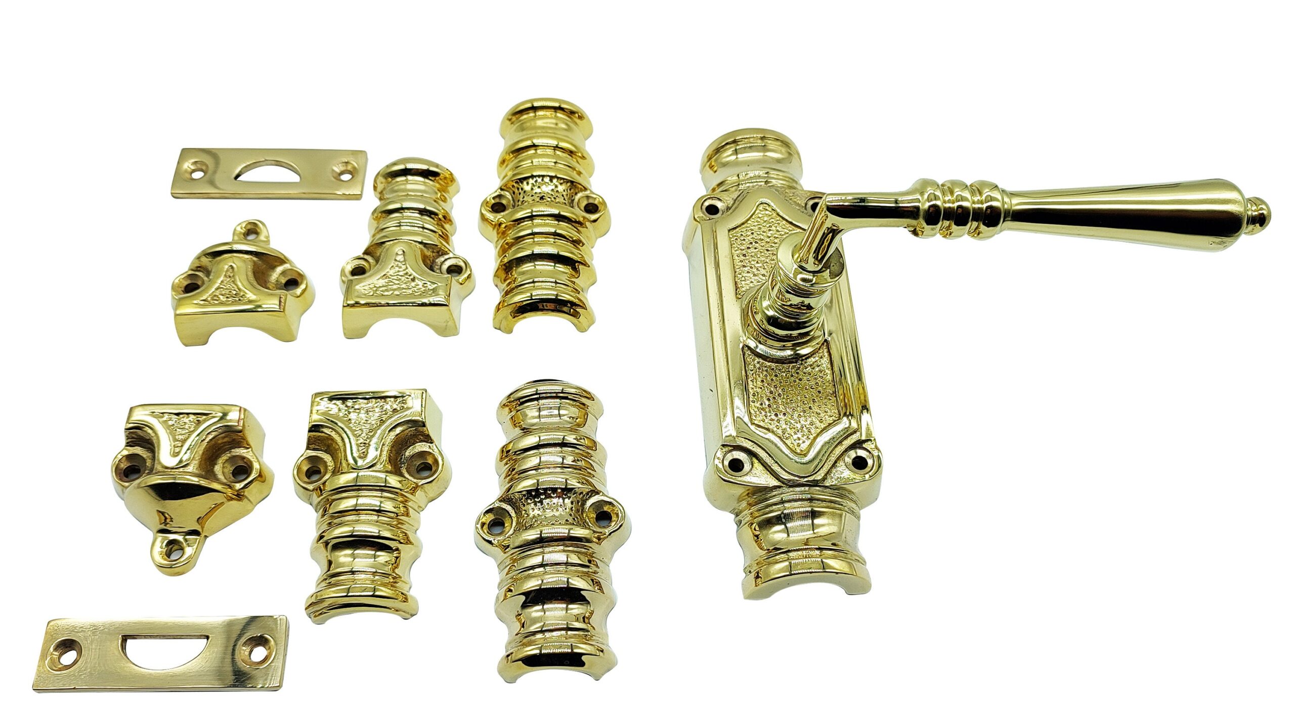 victorian lever door espagnolette bolt/cremone bolt upto 9 feet polished brass UNLACQUERED
