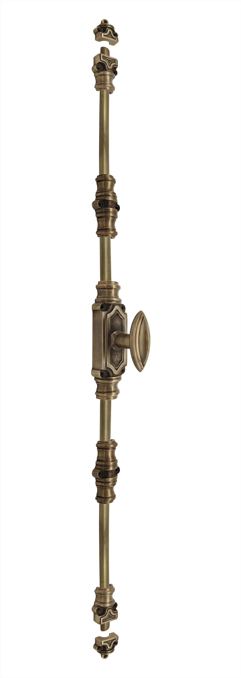 Plaine stepped espagnolette bolt/Cremone bolts upto 9 feet antique brass unlacquered