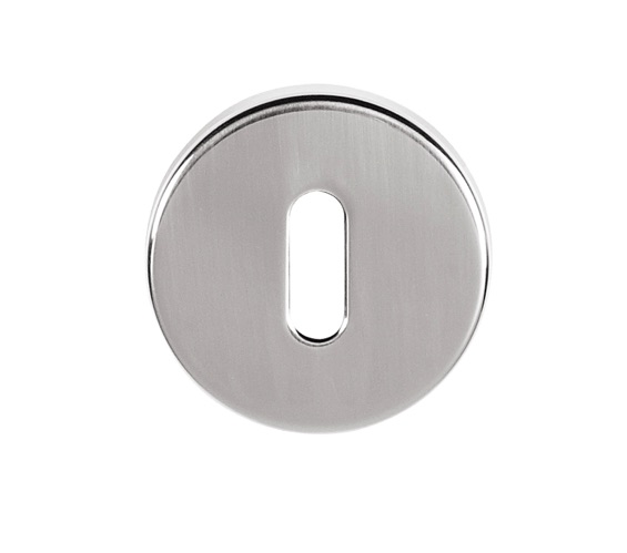 Atlantic Tupai Rapido Curva/Quadraline Round Standard Profile Escutcheon, Satin Chrome - TESCKRSC (sold in pairs)