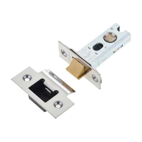 IRONMONGERY SOLUTIONS Bathroom Pack of Door Handle,Bathroom Locks, Turns & Releases & Hinges - Pack of Door Handle in Satin Chrome Finish