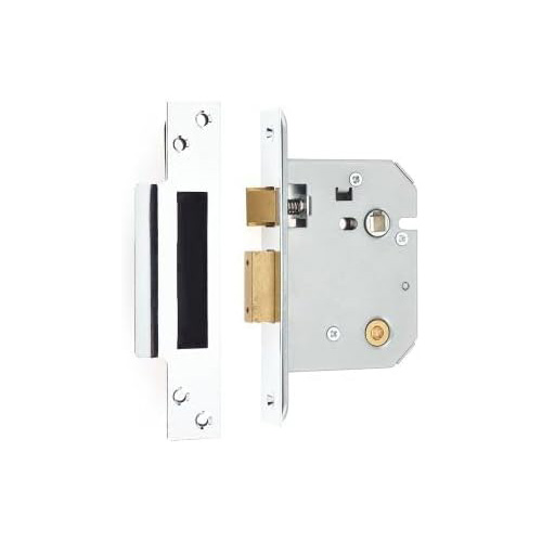 IRONMONGERY SOLUTIONS Bathroom Pack of Door Handle,Turns & Releases & Hinges - Pack of Door Handle in Polished Chrome Finish