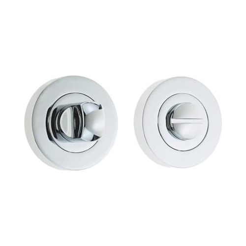 IRONMONGERY SOLUTIONS Bathroom Pack of Door Handle,Turns & Releases & Hinges - Pack of Door Handle in Polished Chrome Finish