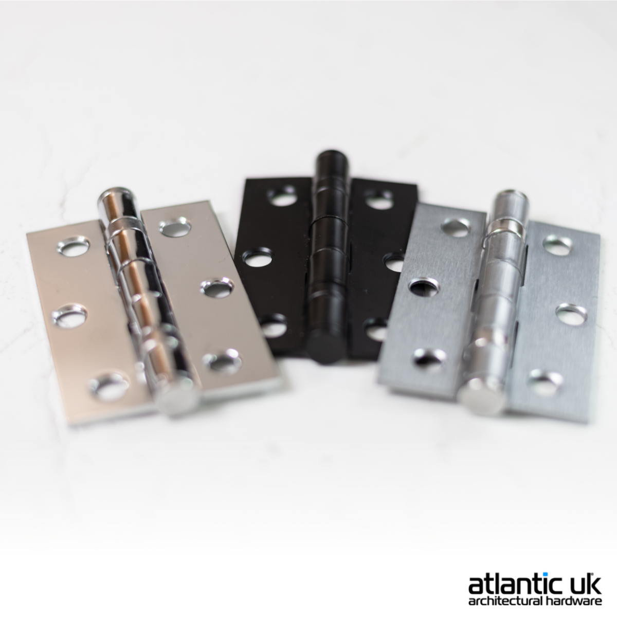 Atlantic AH322PC Ball Bearing Hinge 3" x 2" x 2mm - Polished Chrome