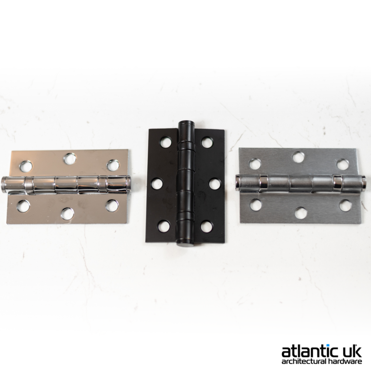 Atlantic AH322PC Ball Bearing Hinge 3" x 2" x 2mm - Polished Chrome