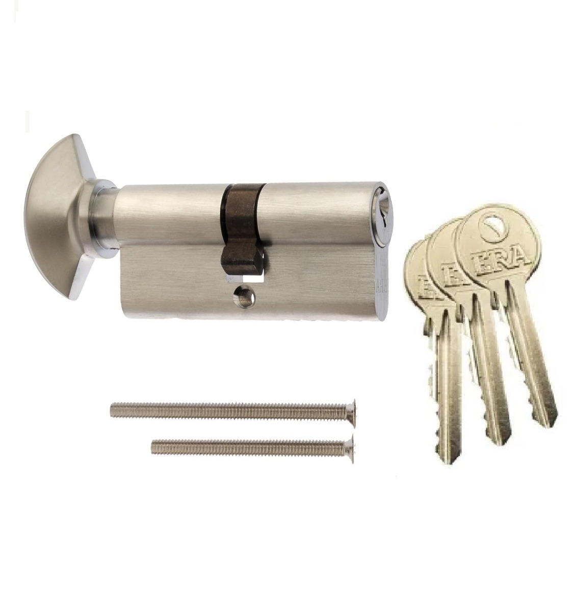 Era Kitemarked 6 Pin Euro Profile Thumbturn Door Cylinder 45/50 Satin Chrome to pass