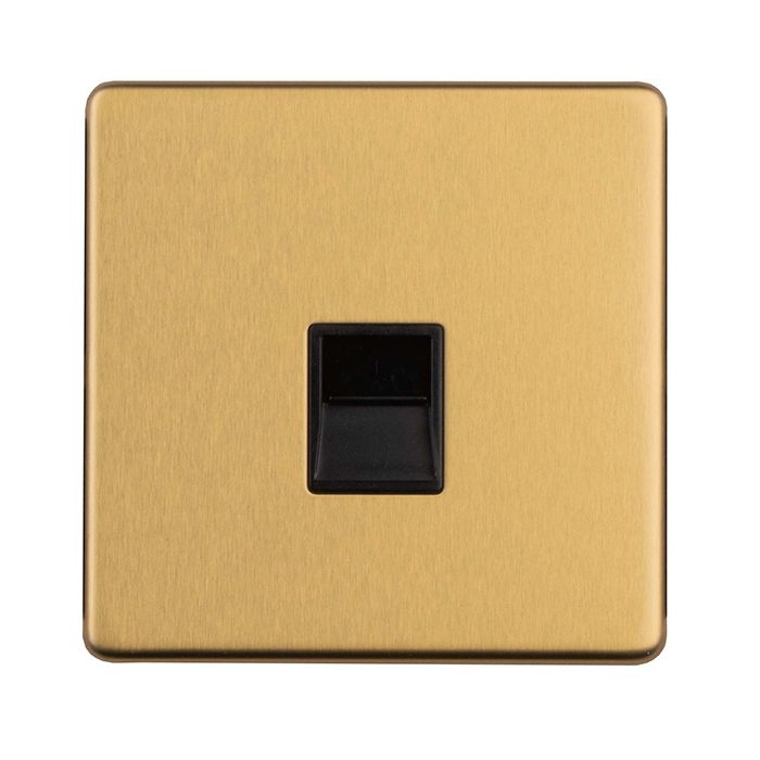 Eurolite Concealed 3mm Telephone Slave - Satin Brass