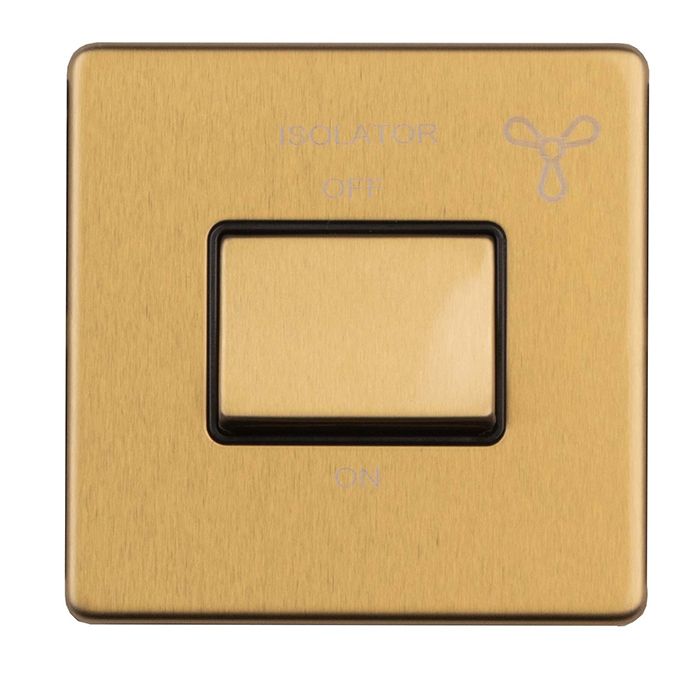 Eurolite Concealed 3mm 6Amp Fan Isolator Switch - Satin Brass