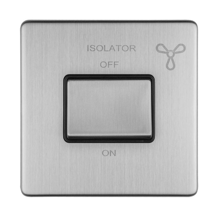 Eurolite Concealed 3mm 6Amp Fan Isolator Switch - Stainless Steel