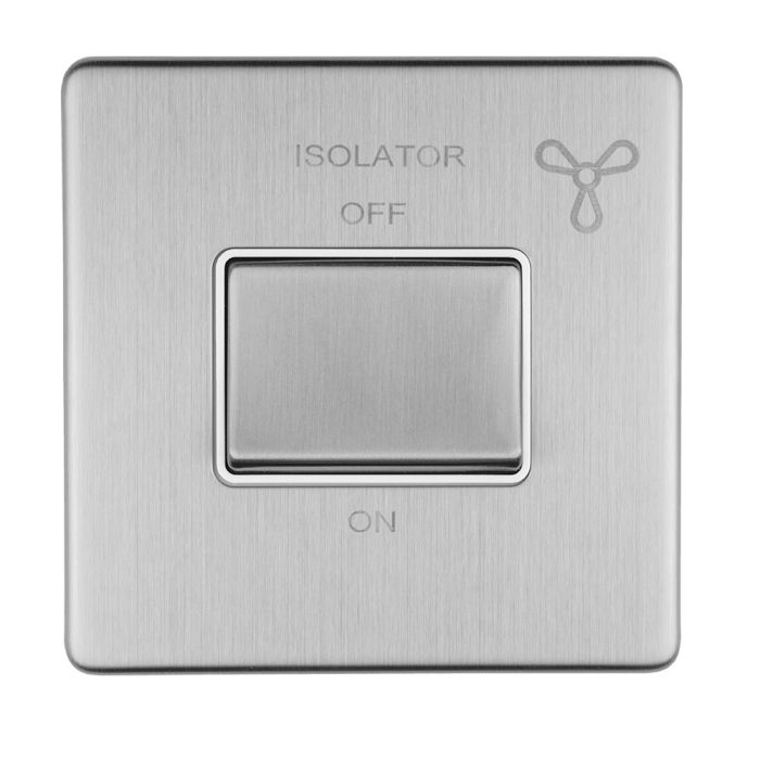 Eurolite Concealed 3mm 6Amp Fan Isolator Switch - Stainless Steel