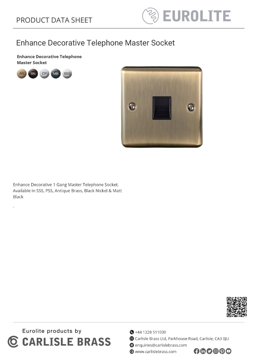 Eurolite Enhance Decorative Telephone Master - Polished Chrome