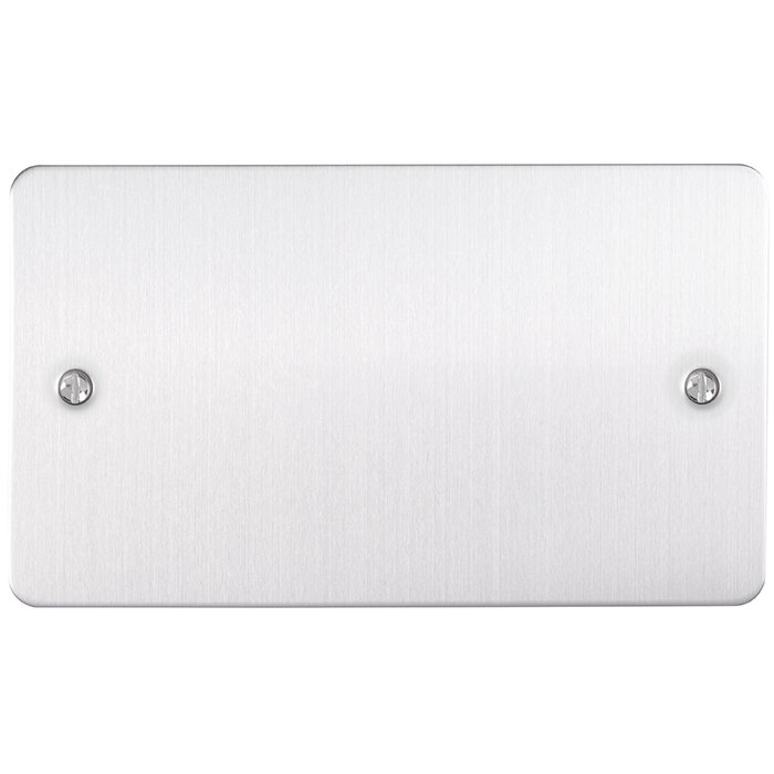 Eurolite Sss2B Double Blank Round Edge Satin Stainless Steel Plate