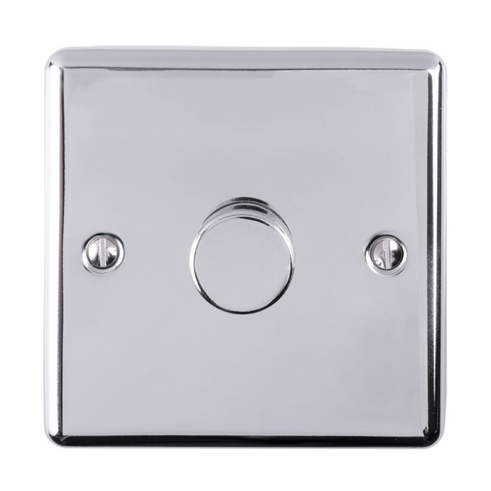 Eurolite Enhance Decorative 1 Gang Dimmer - Polished Chrome