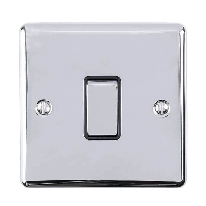 Eurolite Enhance Decorative 1 Gang Switch - Polished Chrome