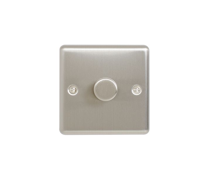 Eurolite Enhance Decorative 1 Gang Dimmer - Satin Stainless