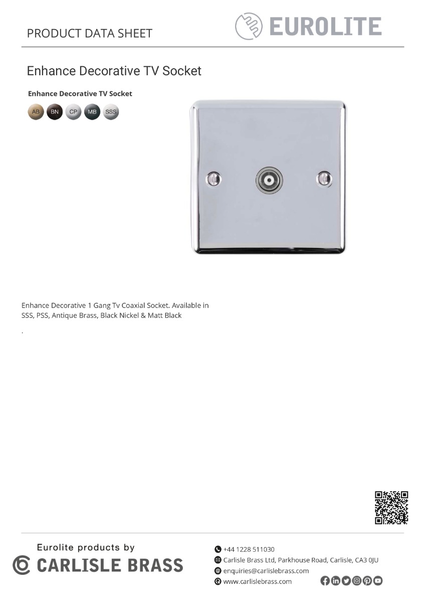 Eurolite Enhance Decorative Tv - Polished Chrome