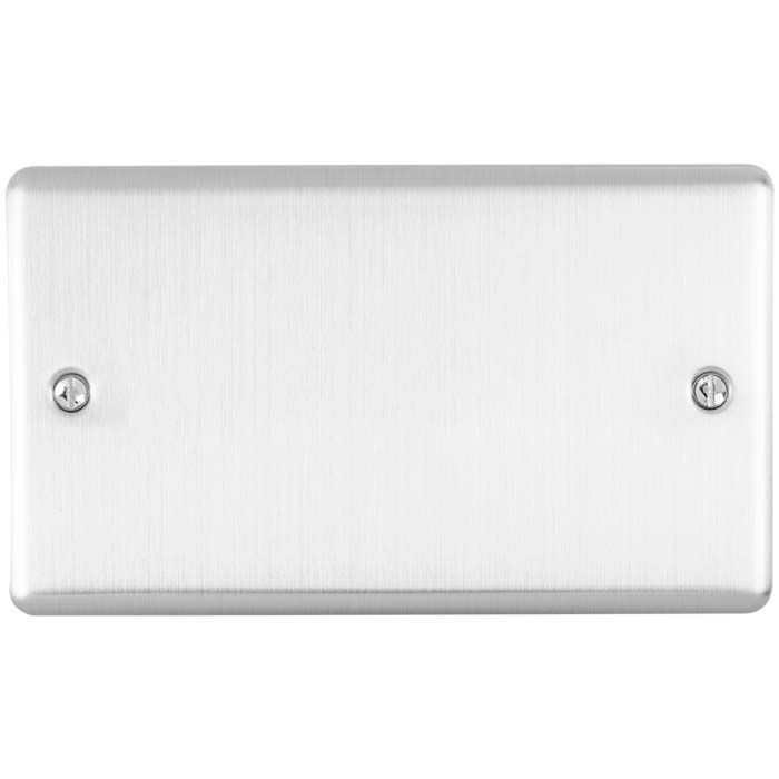 Eurolite Enhance Decorative Double Blank Plate - Satin Stainless