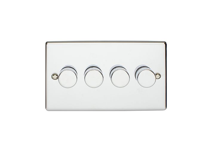 Eurolite Enhance Decorative 4 Gang Dimmer - Polished Chrome
