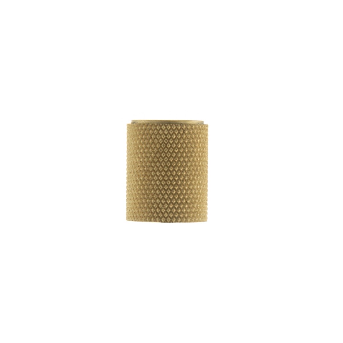 Millhouse Brass Watson Cylinder Knurled Cabinet Knob on Concealed Fix - Satin Brass MHCK1820SB