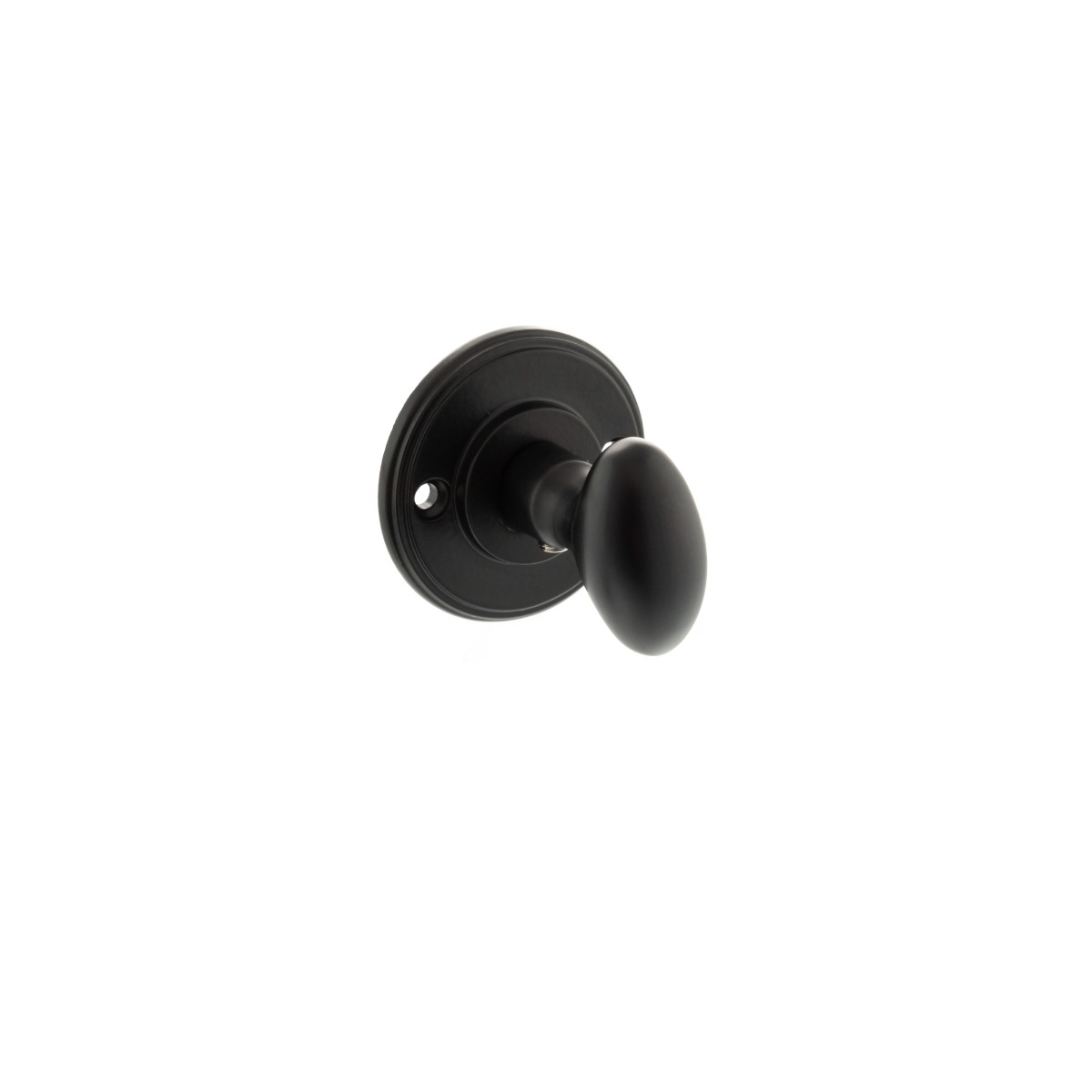 Millhouse Brass Solid Brass Oval WC Turn and Release - Matt Black MHOWCMB