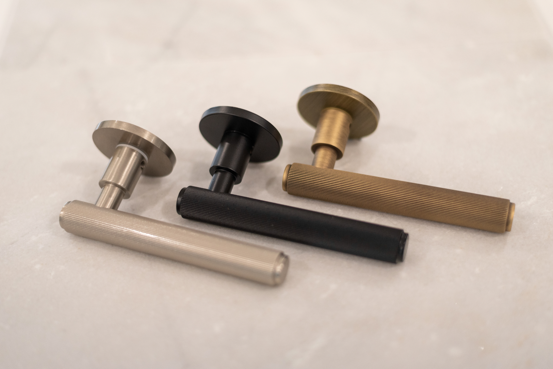 Millhouse Brass Stephenson Designer Lever on 5mm Slimline Round Rose - Yester Bronze MHSR250YB