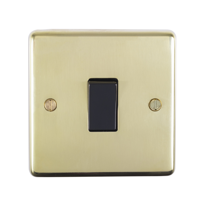 Eurolite Stainless steel 1 Gang Switch - Polished Brass