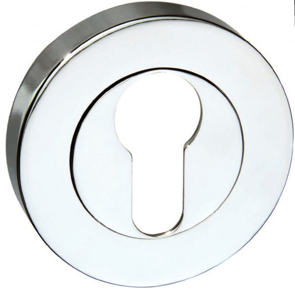 STATUS WC Turn and Release on Round Rose - Satin Chrome/Polished Chrome S3WCRSCPC