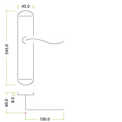 Arundel Door Handles On Long Backplate, Polished Brass (sold in pairs)