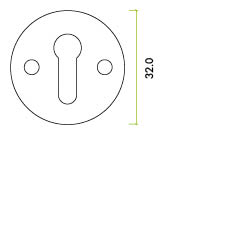 Zoo Hardware Fulton & Bray Standard Profile Covered Escutcheon, Polished Brass