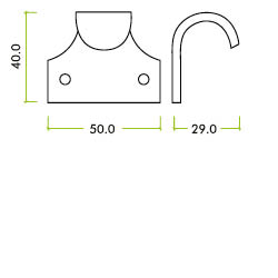 Zoo Hardware Fulton & Bray Standard Sash Lift, Polished Brass