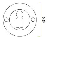 Zoo Hardware Fulton & Bray Standard Profile Escutcheon, Pvd Stainless Nickel