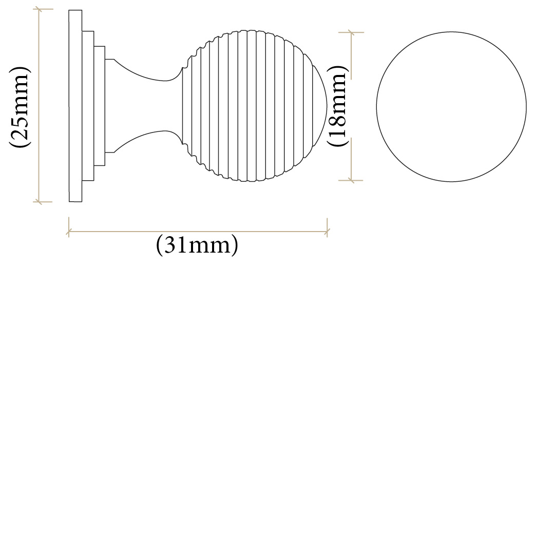 Zoo Hardware Fulton & Bray Queen Anne Ringed Cupboard Knob (25Mm, 32Mm Or 38Mm), Polished Brass