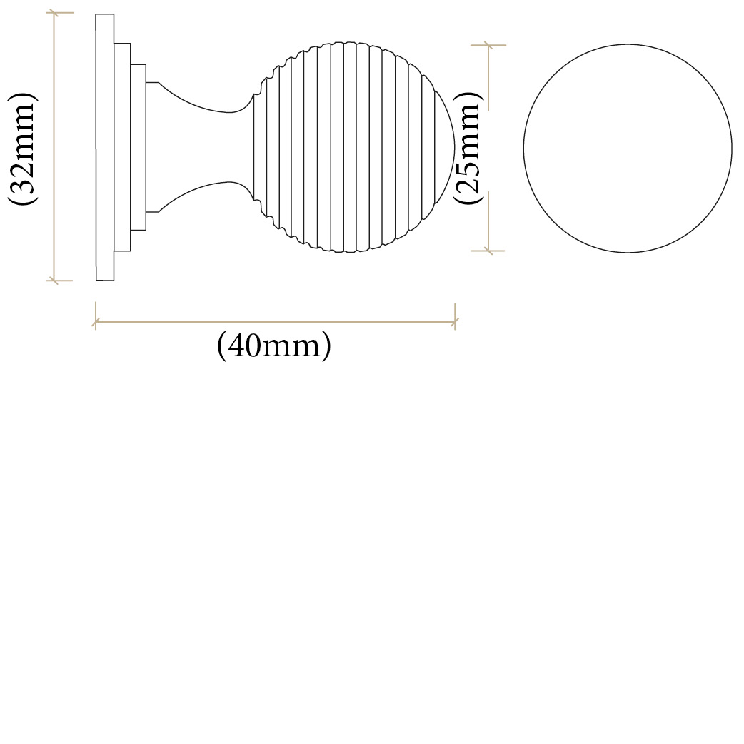 Zoo Hardware Fulton & Bray Queen Anne Ringed Knob 32mm rose dia.