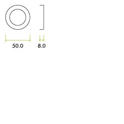 Zoo Hardware Euro profile round escutcheon 50mm rose dia