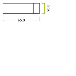 Zoo Hardware Zas Square Cylinder Door Stop Without Rose (65Mm Length - 20Mm X 20Mm Diameter), Polished Stainless Steel