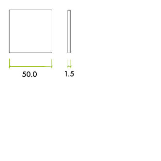 Zoo Hardware Zas Square Standard Profile Escutcheon (50Mm X 50Mm), Satin Stainless Steel