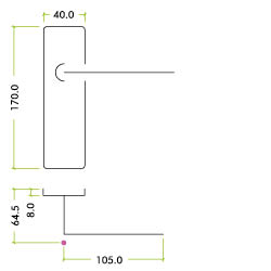 Zoo Hardware Stanza Leon Contract Door Handles On Backplate, Polished Chrome (Sold In Pairs)