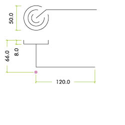 Zoo Hardware ZPZ120-TRG Venus Door Handle on round rose Rose Gold
