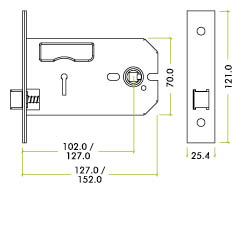 Zoo Hardware Horizontal Latch (127Mm Or 152Mm), Satin Stainless Steel