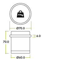 Portable Pillar Door Stop 770g